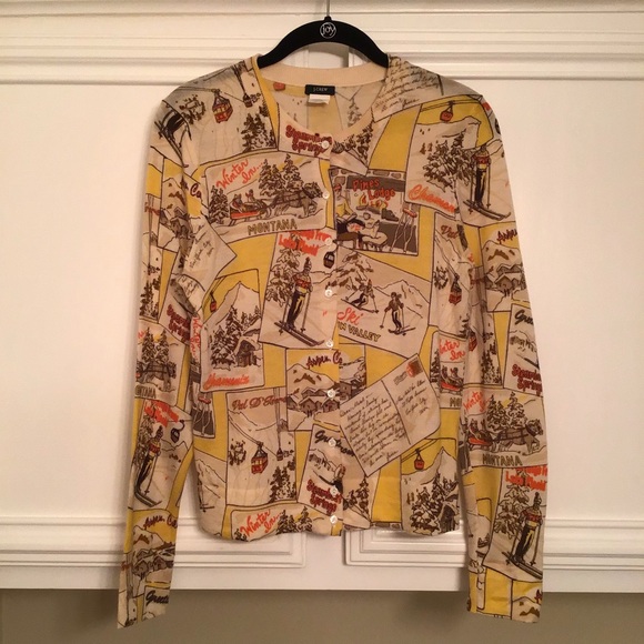 J. Crew Sweaters - J. Crew Winter Ski Lodge Postcard Cardigan